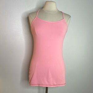 Lululemon power pose pink racerback tank top size 10